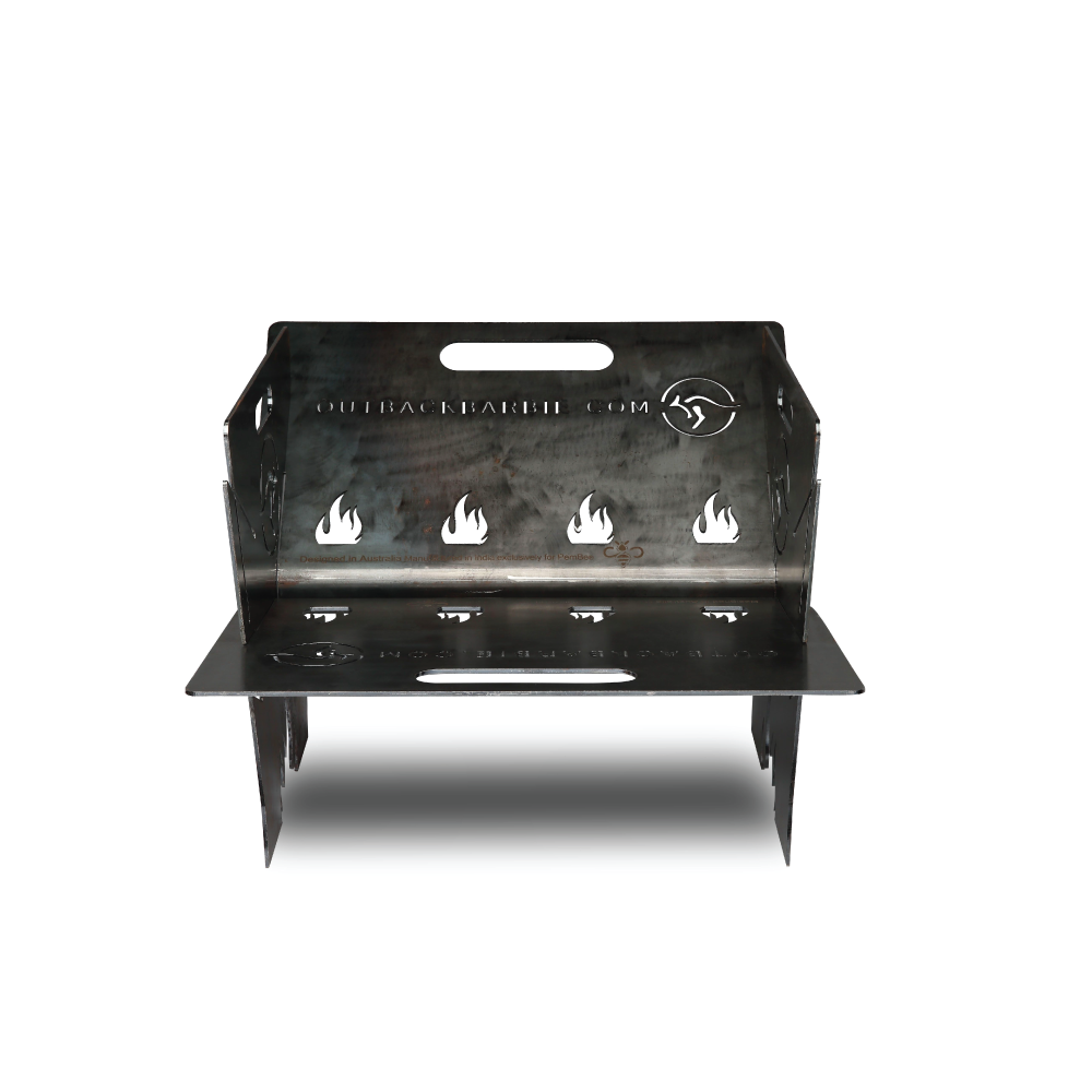 Outbackbarbie 4-in-1 Portable Fire Pit & BBQ